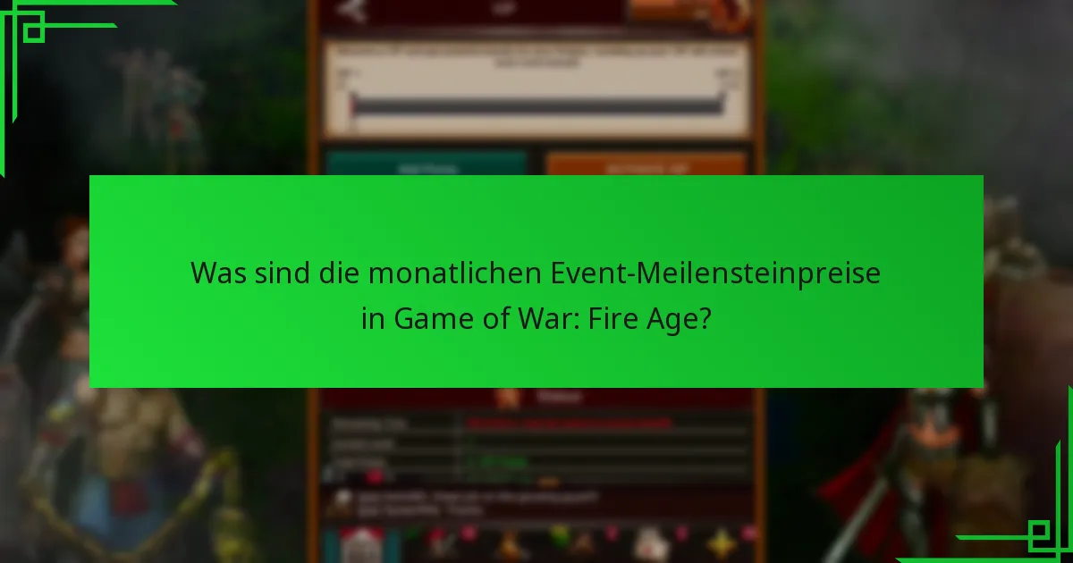 Wann finden monatliche Events in Game of War: Fire Age statt?